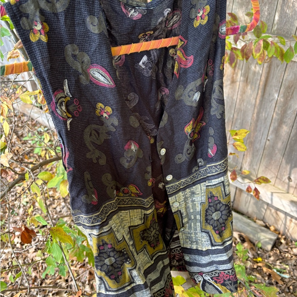 Vintage Black and Yellow Button Down Shirt
